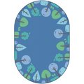 Carpets For Kids 4 x 6 ft. Kidsoft Tranquil Trees RugBlue Oval 1764
